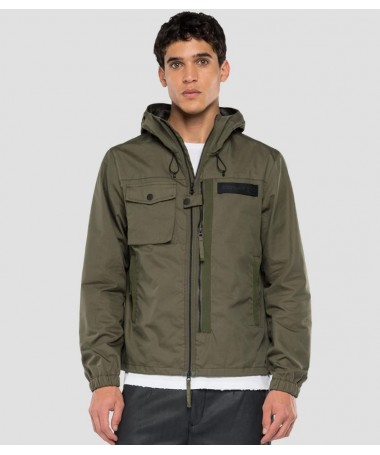 Blouson homme Replay en tissu de coton mélangé oxford et nylon uni. M8241 .000.84310 FIESTA CONCEPT STORE