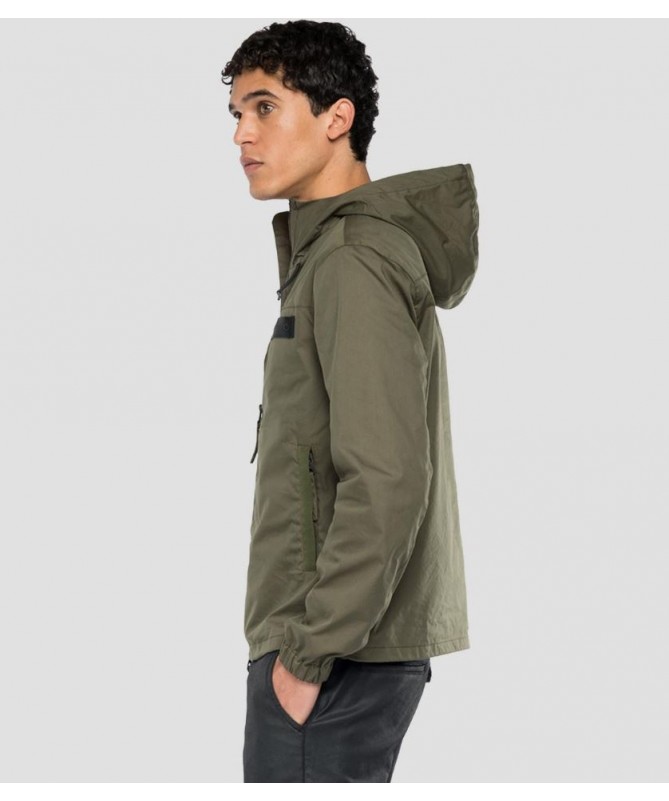 Blouson homme Replay en tissu de coton mélangé oxford et nylon uni. M8241 .000.84310 FIESTA CONCEPT STORE