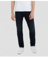 Jean homme coupe slim en denim stretch bleu de coton biologique noir lavage foncé. M914Y .000.573BB20 FIESTA CONCEPT STORE