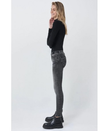 JEAN PUSH UP JAMBE SKINNY COULEUR NOIR 125266 FIESTA CONCEPT STORE