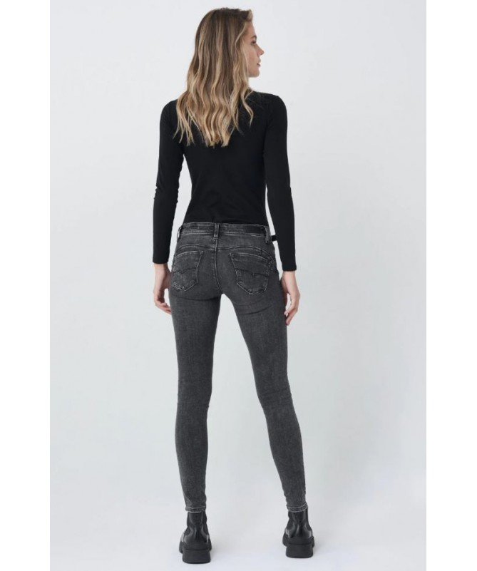 JEAN PUSH UP JAMBE SKINNY COULEUR NOIR 125266 FIESTA CONCEPT STORE