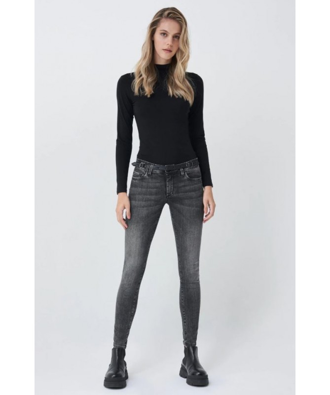 JEAN PUSH UP JAMBE SKINNY COULEUR NOIR 125266 FIESTA CONCEPT STORE