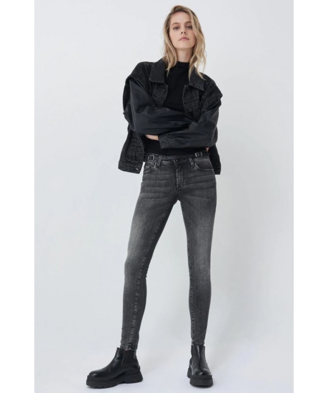 JEAN PUSH UP JAMBE SKINNY COULEUR NOIR 125266 FIESTA CONCEPT STORE