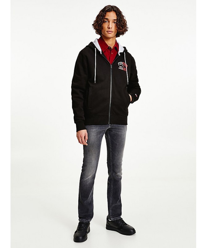 Sweat zippé à capuche Tommy Hilfiger pour homme en coton bio. DM0DM12374 FIESTA CONCEPT STORE