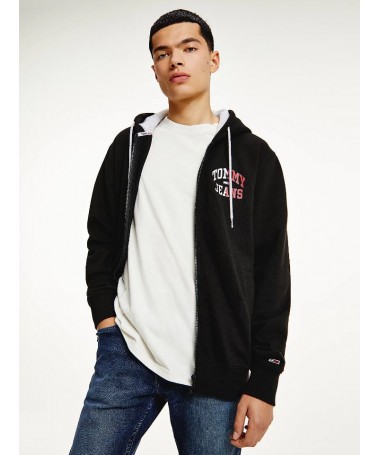 Sweat zippé à capuche Tommy Hilfiger pour homme en coton bio. DM0DM12374 FIESTA CONCEPT STORE