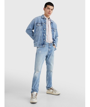 Jean slim pour homme Tommy jeans en coton mélangé extensible aspect usé aux genoux. DM0DM13215 FIESTA CONCEPT STORE