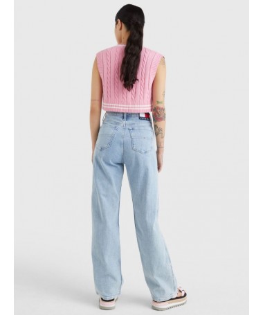 Jean femme en denim stretch Tommy Jeans coupe large aux jambes. DW0DW12172 FIESTA CONCEPT STORE