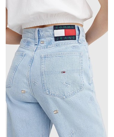 JEAN FEMME TAILLE HAUTE MOTIF DRAPEAU EFFET DÉLAVÉ TOMMY HILFIGER DW0DW12374 FIESTA CONCEPT STORE