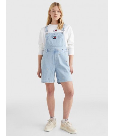 Salopette-short Tommy Hilfiger pour femme en pur coton. Elégante, confort et moderne.  DW0DW12425 FIESTA CONCEPT STORE