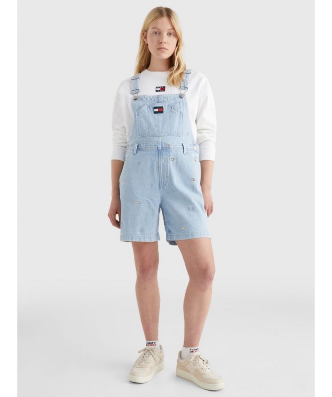 Salopette-short Tommy Hilfiger pour femme en pur coton. Elégante, confort et moderne.  DW0DW12425 FIESTA CONCEPT STORE