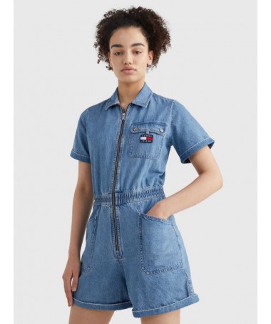 COMBI SHORT FEMME EN DENIM FERMETURE ZIPPÉE