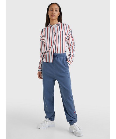 CHEMISE ÉLÉGANTE ET CONFORT BOXY À RAYURES POUR FEMME  TOMMY HILFIGER DW0DW12893 FIESTA CONCEPT STORE