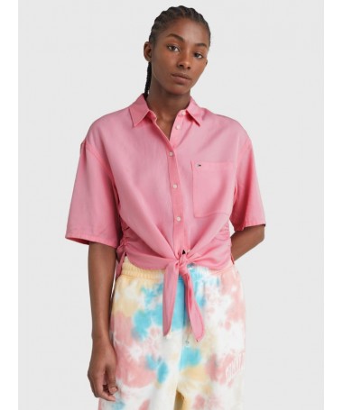 CHEMISE À NOUER ÉLÉGANTE ET CONFORT POUR FEMME TOMMY HILFIGER DW0DW12900