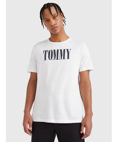 T-shirt homme Tommy hilfiger à col ras-du-cou classique en jersey de coton bio  UM0UM02534