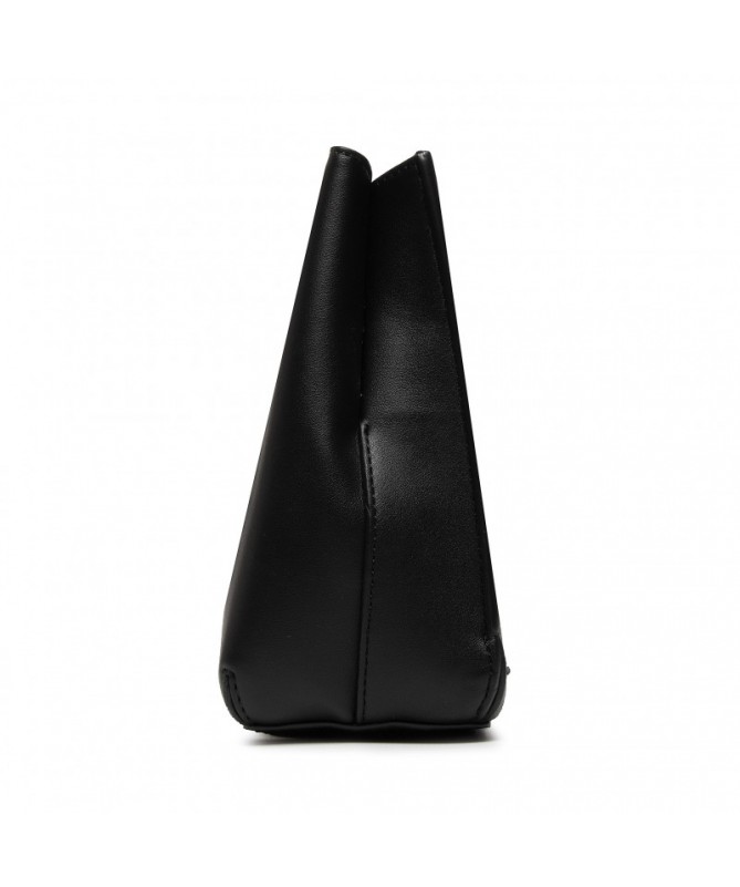 Sac à main noir en simili cuir en métal argenté. Logo Calvin Klein sur le devant. K60K609584 FIESTA CONCEPT STORE