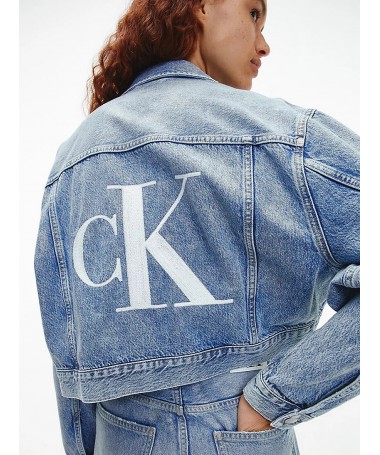 veste en jean calvin klein pour femme. J20J217815. FIESTA