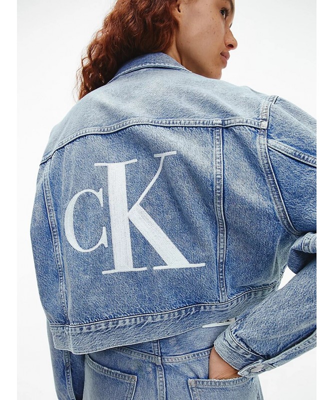 veste en jean calvin klein pour femme. J20J217815. FIESTA