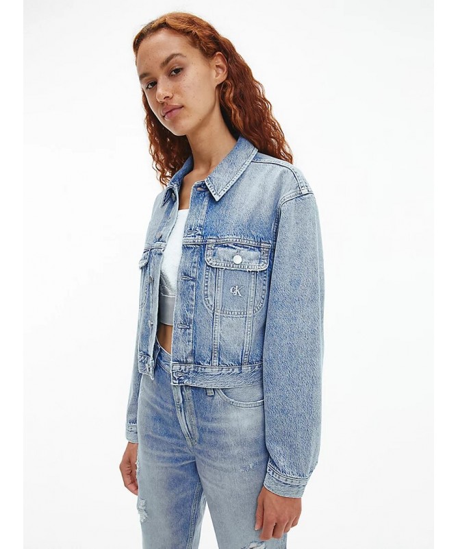 veste en jean calvin klein pour femme. J20J217815. FIESTA