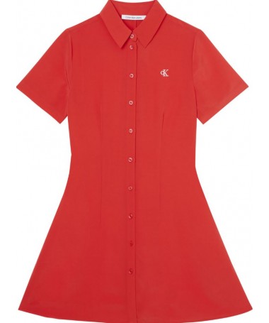 Robe-chemise à Manches Courtes En Tissu Recyclé. J20J21834. FIESTA
