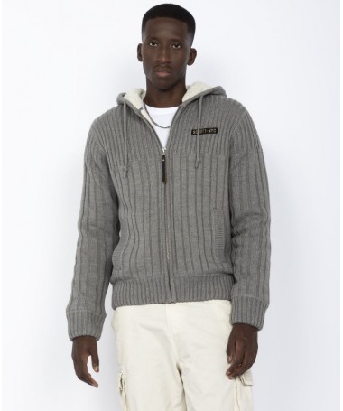 SWEAT ZIPPÉ CAPUCHE DOUBLE SHERPA SCHOTT. PLDUNCAN. FIESTA