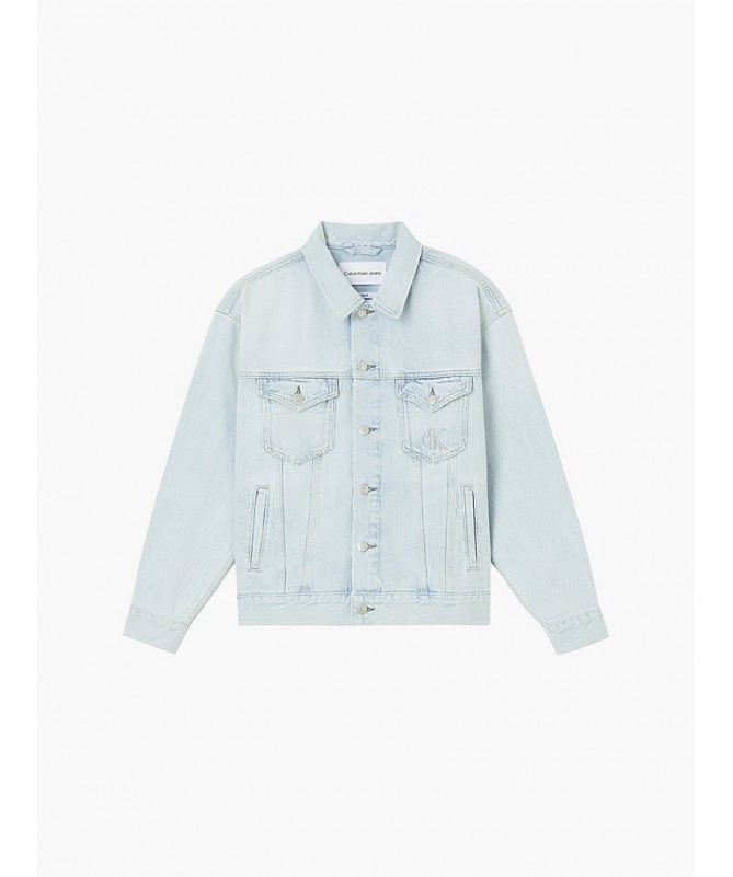 VESTE EN DENIM BLEU CLAIR DÉCOLORÉ POUR FEMME CALVIN KLEIN. J20J218483 FIESTA