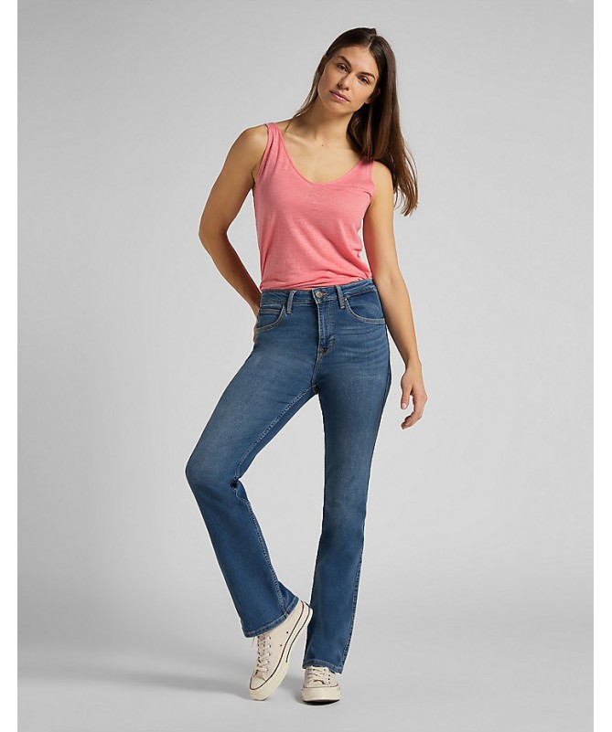 Jean pour femme de modèle bootcut skinny signé Lee®, basé sur le Breese taille haute. L31TQDTO FIESTA CONCEPT STORE