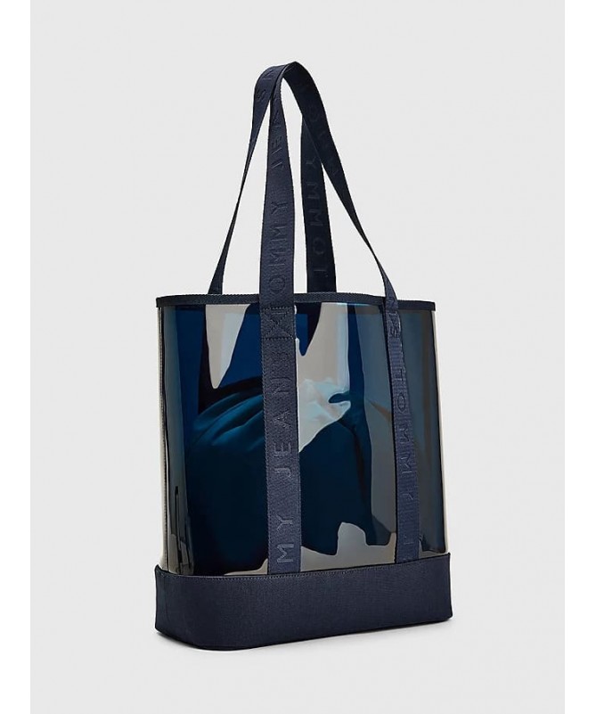 Sac de plage transparent Tommy Hilfiger en polyester recyclé mélangé. AW0AW11638 FIESTA CONCEPT STORE