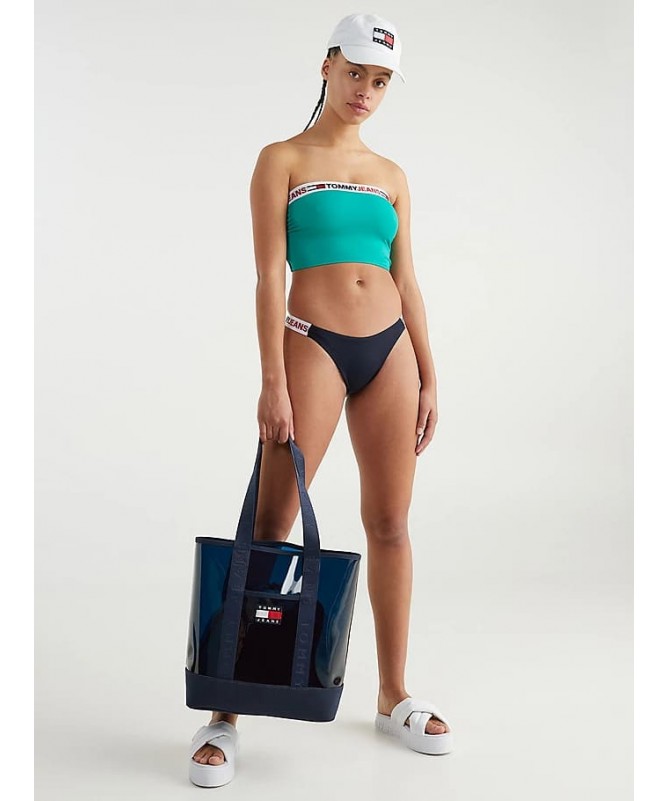 Sac de plage transparent Tommy Hilfiger en polyester recyclé mélangé. AW0AW11638 FIESTA CONCEPT STORE