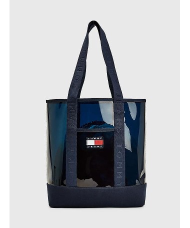 Sac de plage transparent Tommy Hilfiger en polyester recyclé mélangé. AW0AW11638 FIESTA CONCEPT STORE