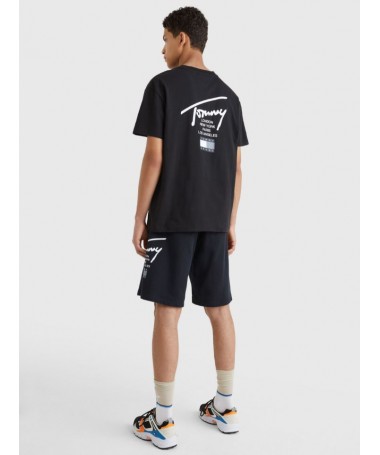 Tee shirt Tommy Hilfiger homme avec signature logo en coton recyclé. DM0DM12851 FIESTA CONCEPT STORE