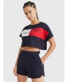 Tee shirt crop top Tommy Hilfiger pour femme. UW0UW03467 FIESTA CONCEPT STORE