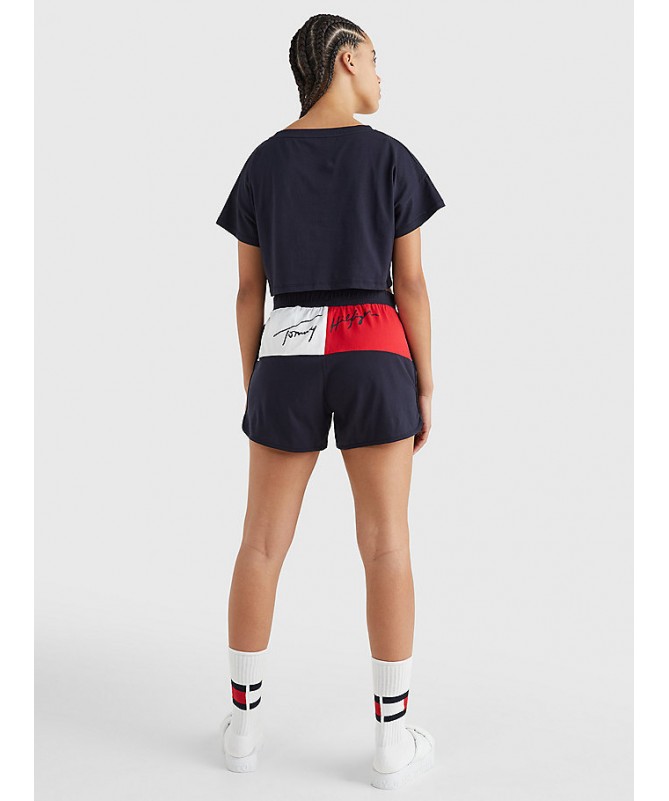 Tee shirt crop top Tommy Hilfiger pour femme. UW0UW03467 FIESTA CONCEPT STORE