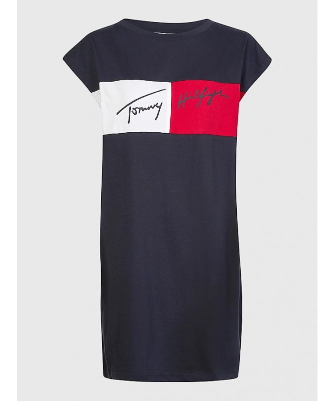 Robe débardeur à logo en coton bio Tommy Hilfiger pour femme. UW0UW03704 FIESTA CONCEPT STORE