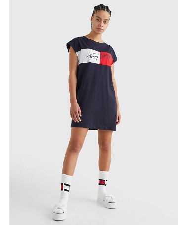 Robe débardeur à logo en coton bio Tommy Hilfiger pour femme. UW0UW03704 FIESTA CONCEPT STORE