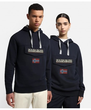 SWEAT A CAPUCHES A POCHE A RABAT SUR LE DEVANT POUR HOMME NAPAPIJRI. FIESTA CONCEPT STORE