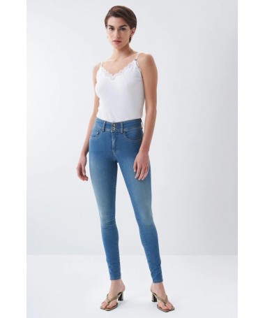 Jean Salsa push in secret pour femme avec un effet délavé. 125982 FIESTA CONCEPT STORE