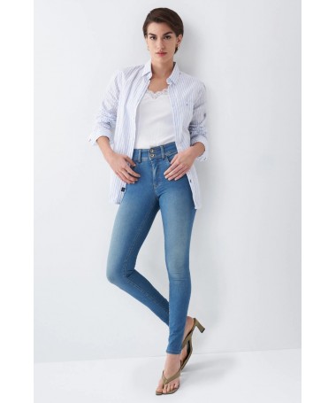 Jean Salsa push in secret pour femme avec un effet délavé. 125982 FIESTA CONCEPT STORE