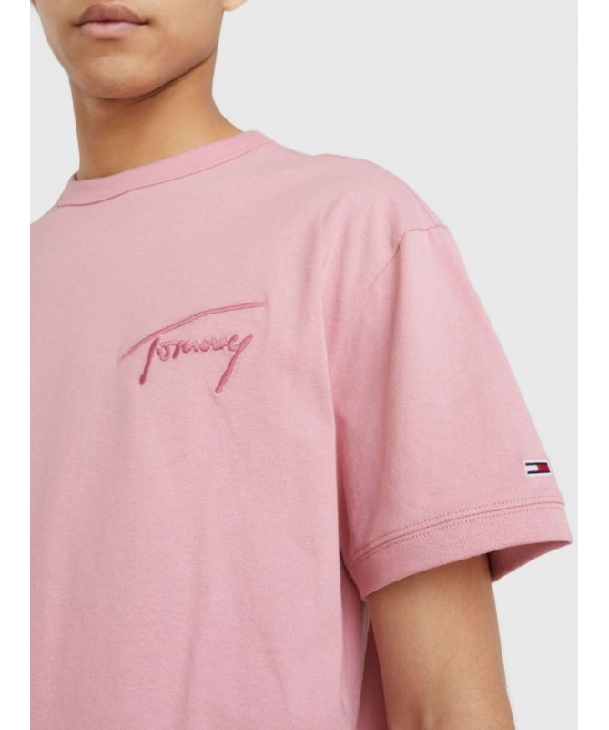 Tee shirt Tommy Hilfiger homme avec signature logo en coton recyclé. DM0DM12851 FIESTA CONCEPT STORE