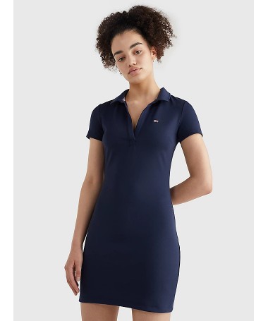ROBE-POLO MOULANTE À COL EN V