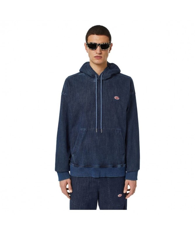 Sweat-shirt à capuche ample de la marque Diesel  arborant un délavage coloré. D-UM-RIB-NE FIESTA CONCEPT STORE