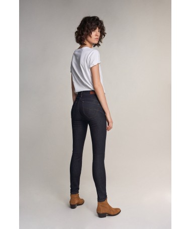 JEANS PUSH IN SKINNY FONCÉ