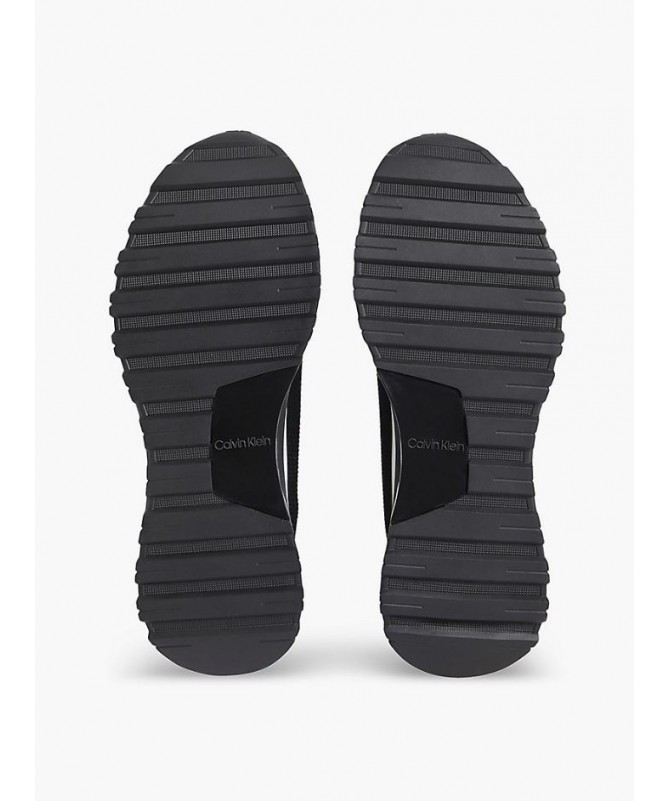 BASKETS MONTANTES EN MAILLE Calvin klein pour femme couleur noir semelle noir HW0HW00631