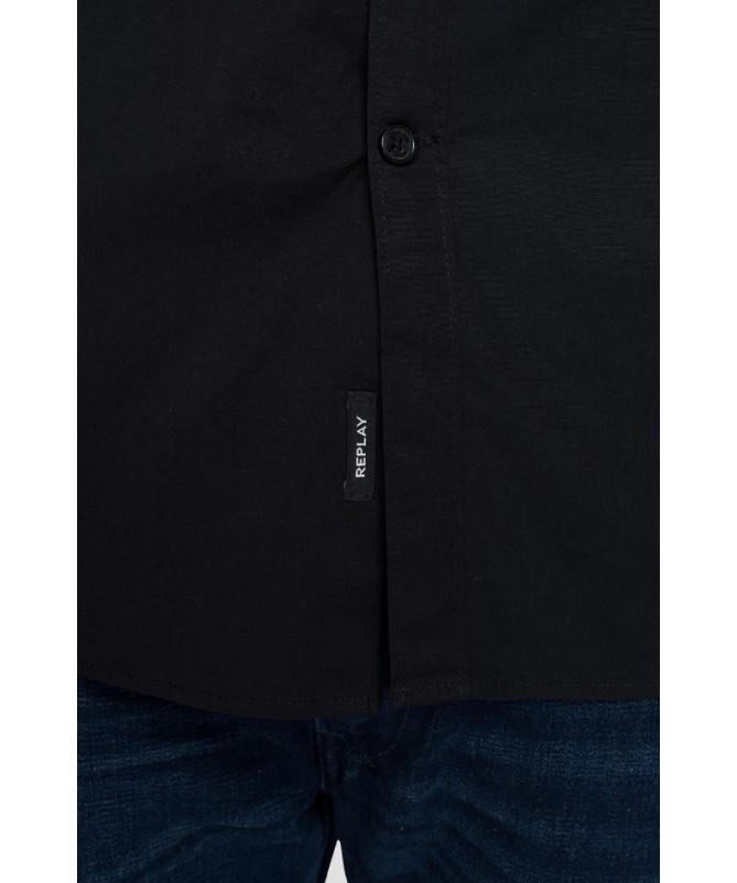 CHEMISE EN POPELINE DE COTON M4028 .000.80279A HOMME FIESTA REPLAY
