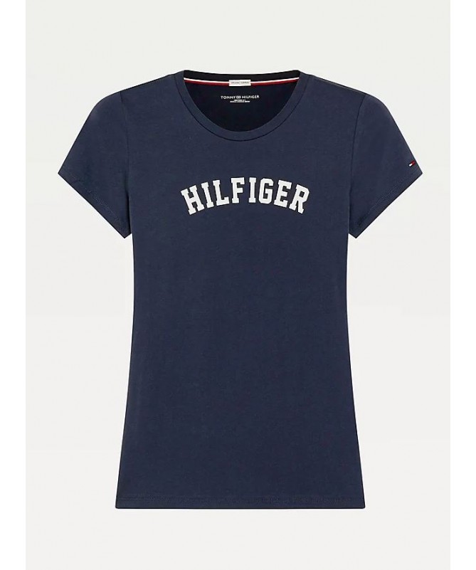 T-SHIRT À LOGO CLASSIQUE TOMMY HILFIGER BLEU MARINE  FEMME 2
