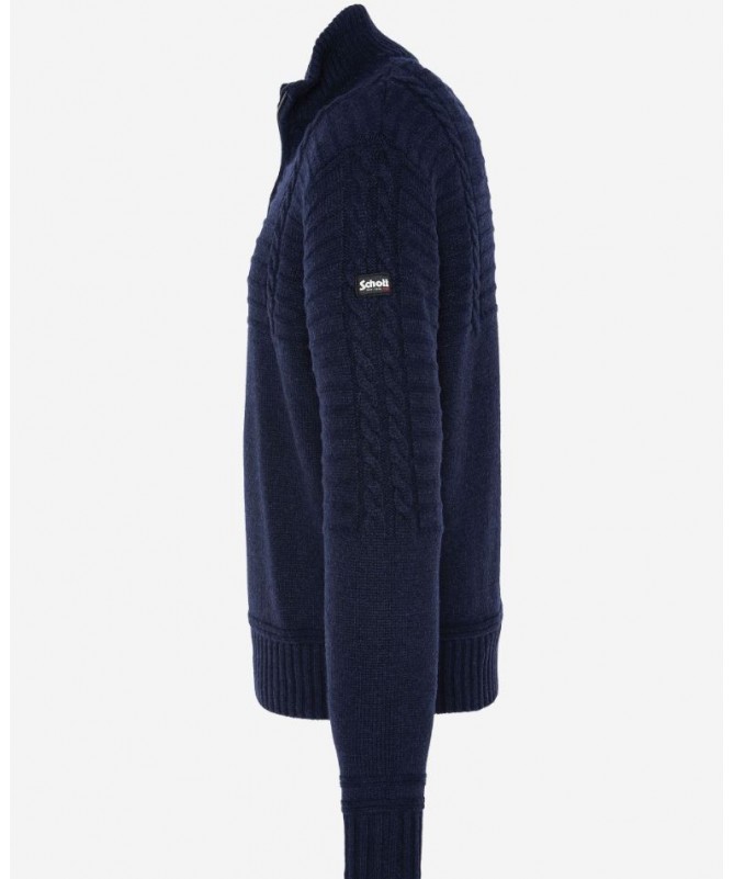 SCHOTT PULL DEMI ZIP SCHOTT PLTINLEY2 HOMME MAILLE