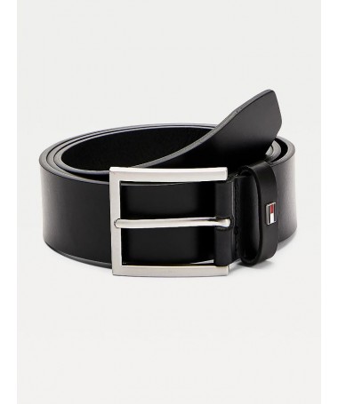 Ceinture Tommy Hilfiger noir et marron pour homme. AM0AM06344