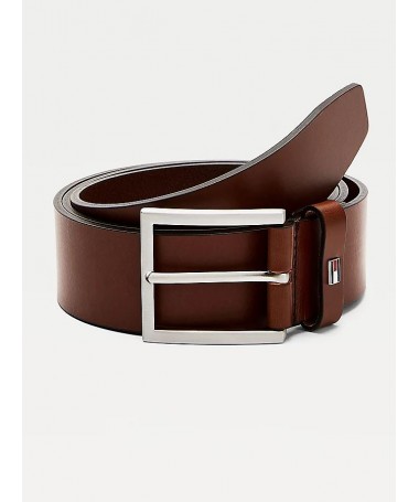 Ceinture Tommy Hilfiger noir et marron pour homme. AM0AM06344