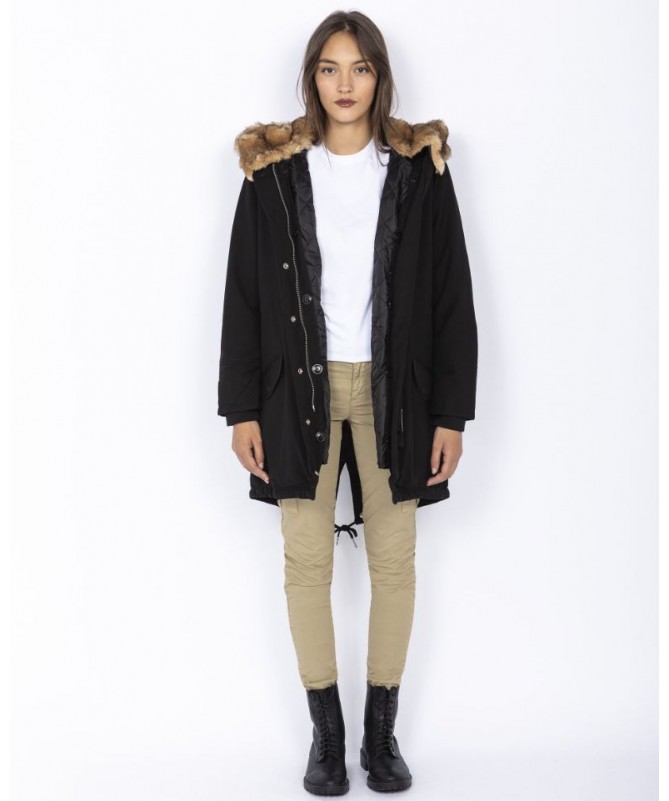 PARKA SCHOTT A CAPUCHE A FOURRURE AMOVIBLE JKTHEAT2W FIESTA