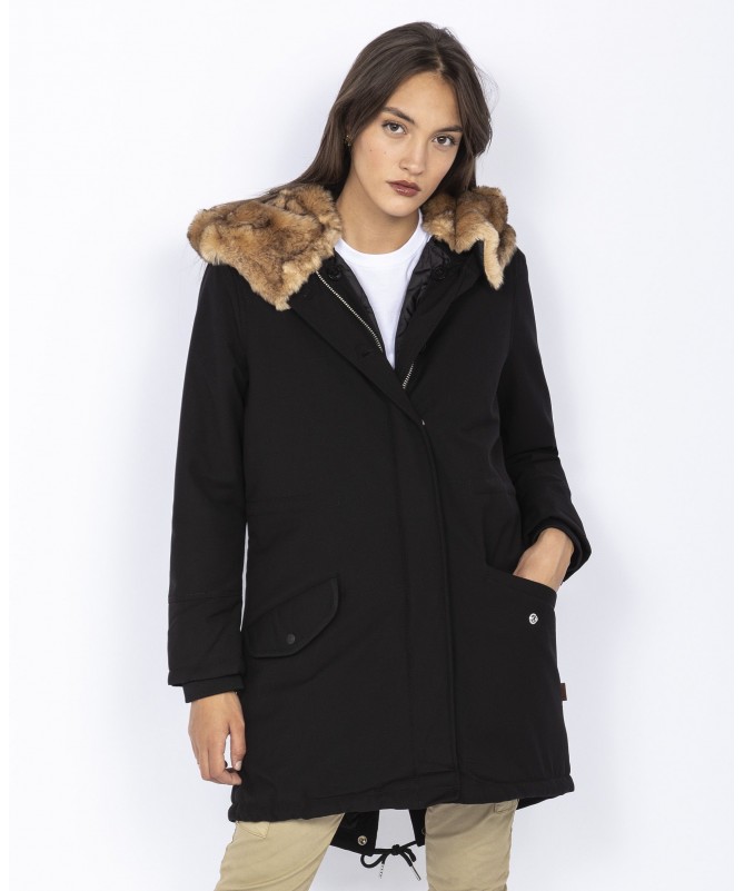 PARKA SCHOTT A CAPUCHE A FOURRURE AMOVIBLE JKTHEAT2W FIESTA