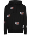 SWEAT A CAPUCHE NOIR LOGO TOMMY DM0DM12386 FIESTA